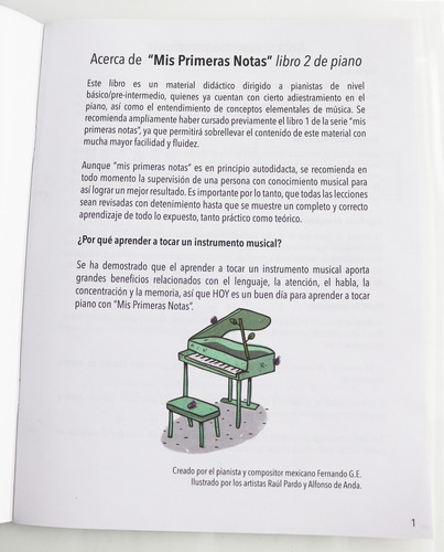 Libro La Musica En Ti Vol. 1 Y 2 Aprende Piano Musica Niños.