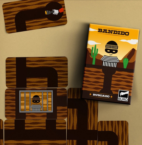 Imagen 2 de 4 de Juego De Mesa Cooperativo Bandido Wanted Buró Cartas