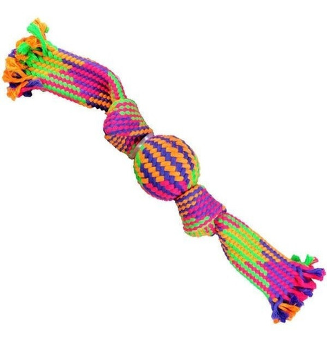 Imagem 1 de 3 de Brinquedo Mordedor Jambo Corda Colorfull Noh Com 1 Bola