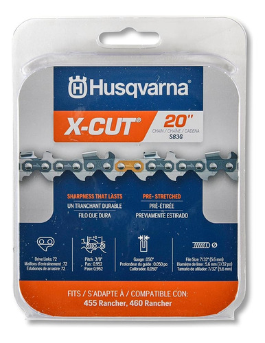 Husqvarna X-cut S83g 20 PuLG. Cadena De Motosierra - 3/8 Pul