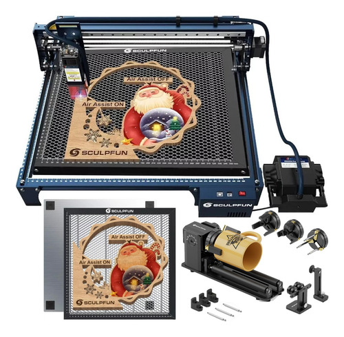 Grabador Láser Sculpfun S30 Pro 10w Y 4 En 1 Rodillo Y Panel