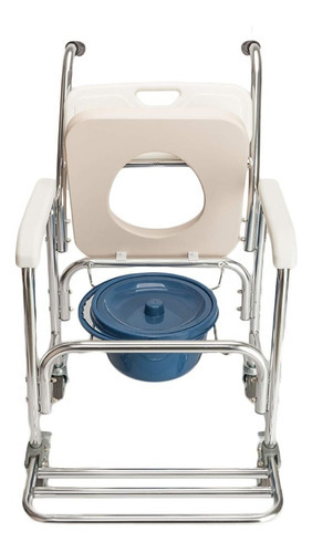 Silla Comodo Ducha Aumento Para Wc Baño 3 En 1 Aluminio Lujo