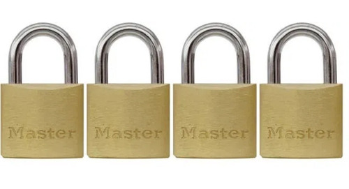 Candado Master Lock X 4 Unidades 40mm Cilindro Perno 