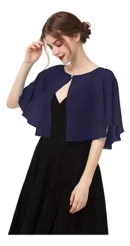 Para Capa Elegante Fiesta Chalina Trasparente Vestido Con
