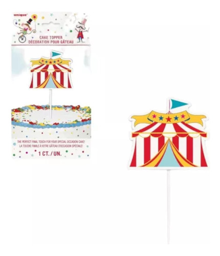 Cake Topper Para Pastel Con Tematica De Circus Carnival