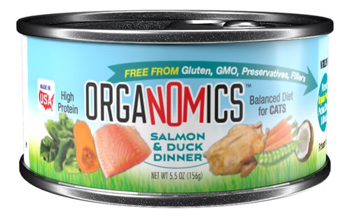 8 Latas Organomics Sabores Surtidos Alimento Natural Gato