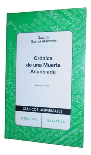 Libro, Cronica De Una Muerte Anunciada - Gabriel Marquez