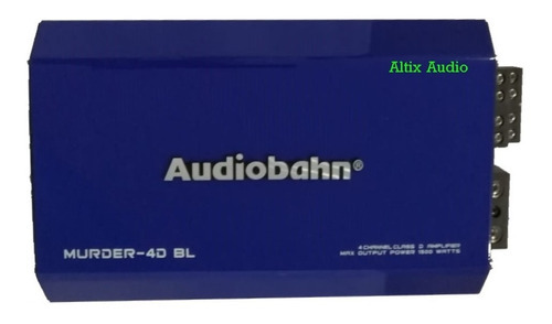 Amplificador Audiobahn Prime 4ch Murder-4d Bl Nano Color Azul