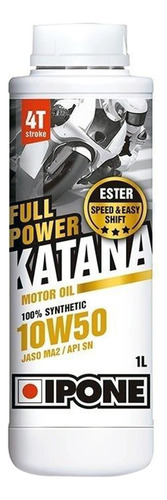 Aceite Sintético Katana Full Power 10 W 50 Ipone