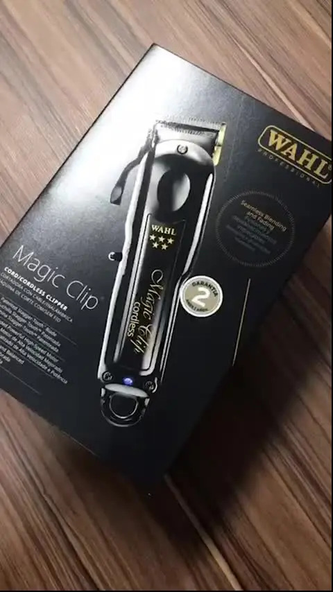 Máquina De Cortar Cabelo Wahl Magic Clip Preta Sem Fio | Frete grátis