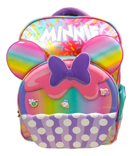 Mochila Grande Escolar Primaria Minnie Minnie Mimi Ruz Disney Rainb 179148