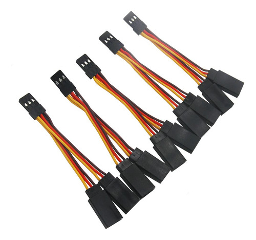 Yaxinrc 5 Piezas Jr/futaba Estilo Servo 1 A 2 Y Arns Cable D