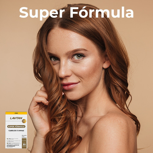 Combo 3x Lavitan Cabelos E Unhas Super Fórmula 30comp Cimed