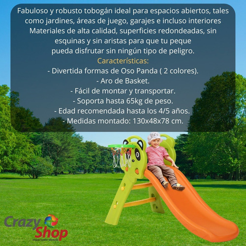 Imagen 3 de 10 de Tobogan Plastico Infantil Multicolor Desarmable + Calidad