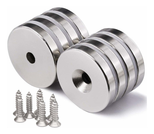 . Inch X . Inch Neodymium Disc Countersunk Hole Magnets...