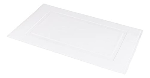 Amazon Basics Alfombra De Baño Con Bandas, Color Blanco Bril