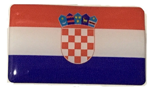 Adesivo Resinado Bandeira Da Croácia 5x3 Cm