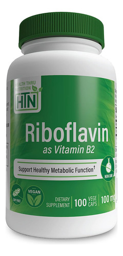 Salud A Través De Nutrición Riboflavina 100mg Vitamina B2