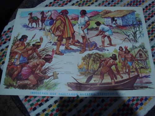 Poster Antiguo Indigenas Argentinos 30x45