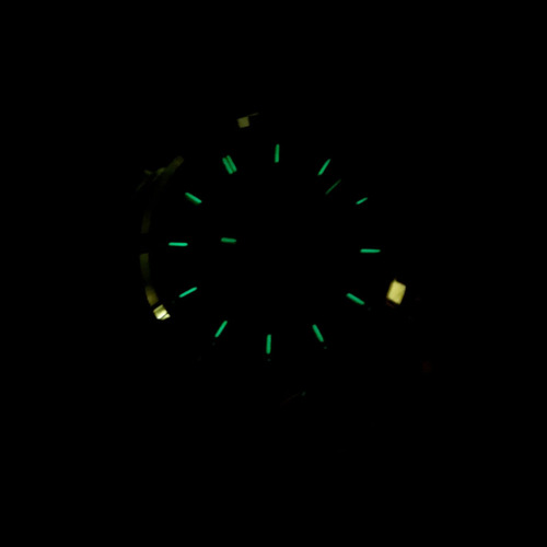 Relógio Orient Heritage Automático 3 Estrelas Yn6ss005 E1sx Correia Prateado Bisel Prateado Fundo Verde