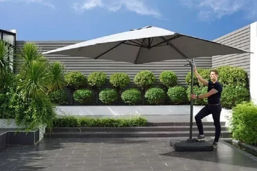 Sombrilla Jardin Playa Exterior 3m Con Base