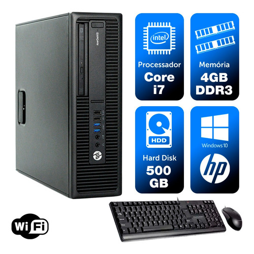 Imagem 1 de 5 de Cpu Escritório Hp Compaq Int I7 4g 4gb 500gb Brinde