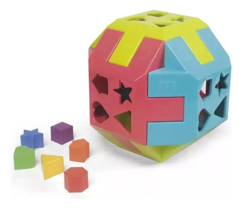 Bola Quadrada Grande Didática Tutty Toys