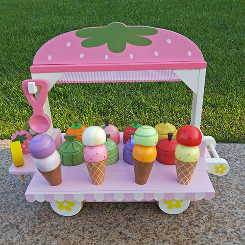 Carrito De Helado De Juguete, Juego De Rol Con Cuchara,