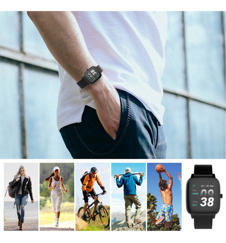Imagen 6 de 10 de Smartwatch Digilink Monitoreo De Sueño Y Pulsaciones Negro