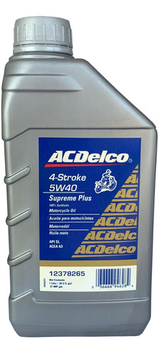 Aceite Para Motor Acdelco Sintético 10w-40 L