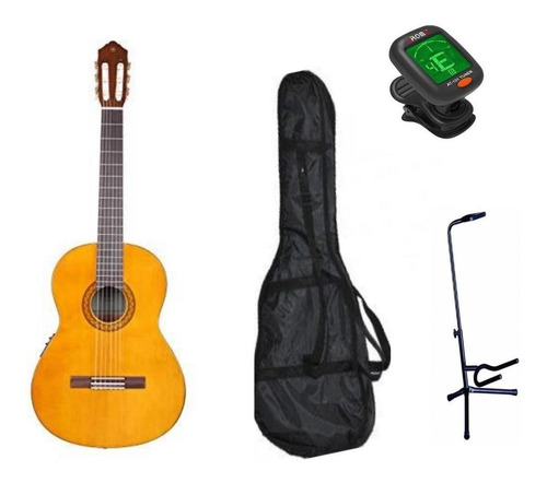 Paquete Guitarra Electroacustica Yamaha Cx40 Afinador Funda