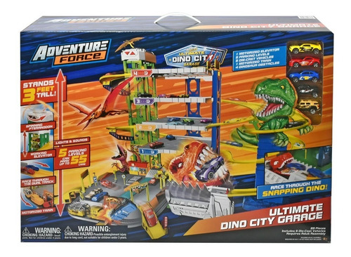 Pista Carros Adventure Force Dino City Garage Color