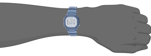 Reloj Casio Ws-1400h-2a Azul Acero Digital Fondo Ámbar Ws-1400h-2a