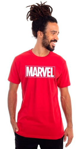 Camiseta Masculina Logo Marvel Comics Original