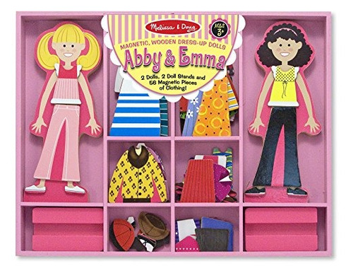 Muñecas De Vestir De Madera Magnéticos Melissa & Doug Abby Y