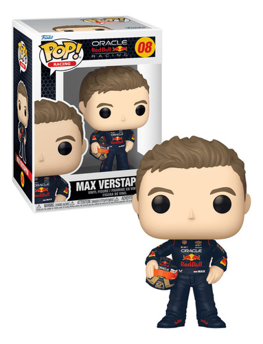 Max Verstappen Con Casco #8 Formula 1 Redbull Funko Pop2023