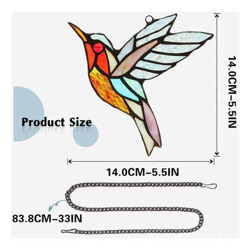 Colgante En Forma De Colibrí En Forma De G, Cristal Coloread