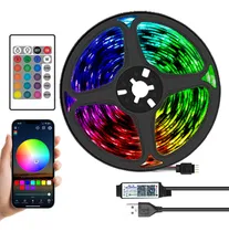 Comprar Tira De Luces Led Rgb Bluetooth De 5m Con Control Por App