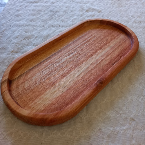 Bandeja Oval 15x30cm Madera Rectangular Mesa/cama Desayuno Marrón Claro