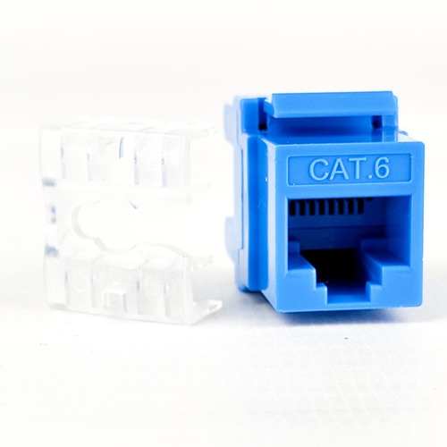 Jack Rj45 Categoria 6  Caja X 12 Unidades  Azul