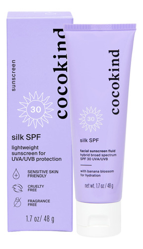 Cocokind Spf De Seda, Protector Solar Mineral Y Quimico Para