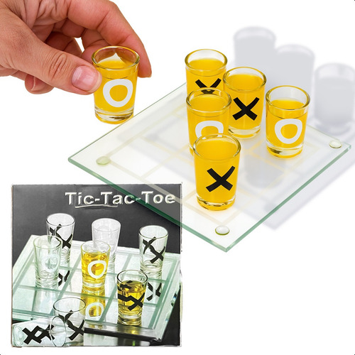 Tic Tac Toe Shot Juego Gato Fiesta Cumpleaños 28x28cm