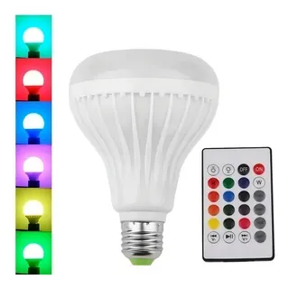 Foco Bocina Led 7w Multicolor Bluetooth Con Control Remoto Color de la luz Blanco frío