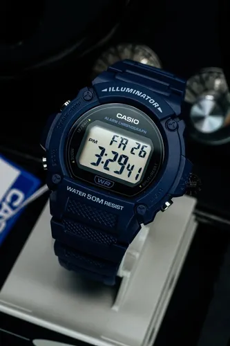 Reloj Casio W-219h-2av Azul Deportivo Digital Resistente Agu