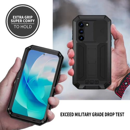Para Galaxy S25 S24 S23 S22 Plus S21 Armadura De Metal Ultra Resistente A Prueba De Golpes Funda De