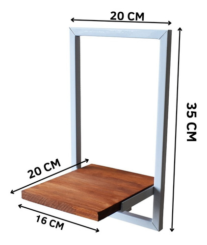 Imagen 5 de 6 de Estante Repisa Flotante Deco En Hierro Y Madera - Disentino®