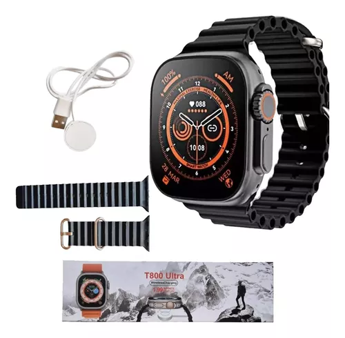 Smartwatch T800 Ultra Serie 8 Tela Full, carreg NFC App GPS