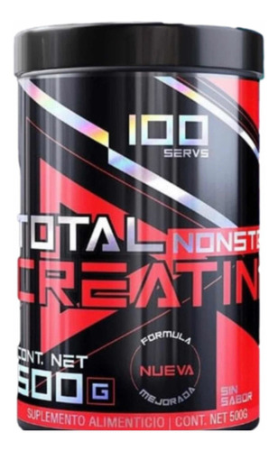Imagen 1 de 4 de Total Nonstop Creatina Monohidratada 500 Gramos (100 Servs)