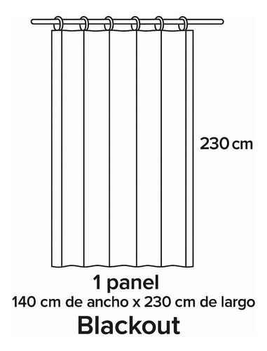 Cortinas 100% Blackout Largas 140x230cm Tres Capas Hogar Gris Claro