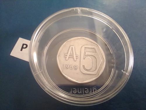 5 Centavos Moneda De Austral Del Año 1989 Argentina C/ Caja